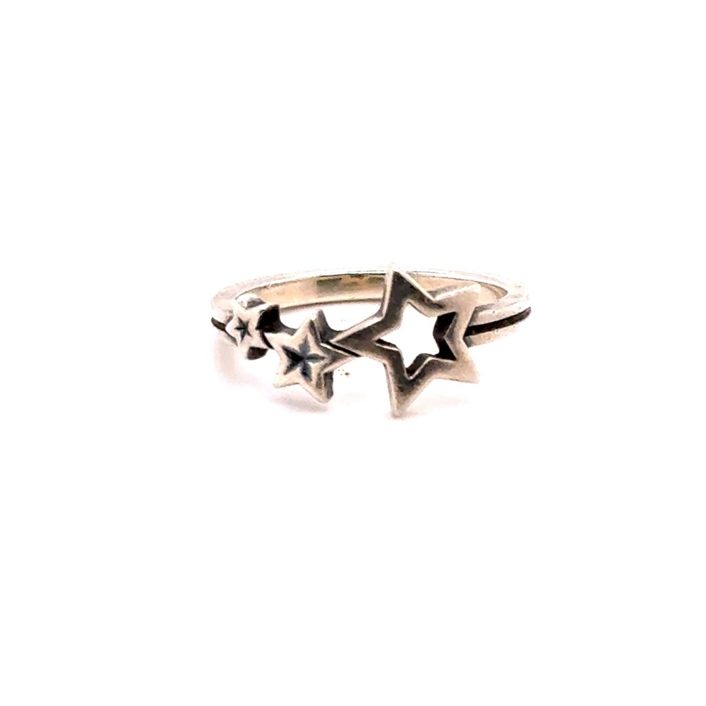 James Avery Twinkling Stars Sterling Silver Ring Size 7